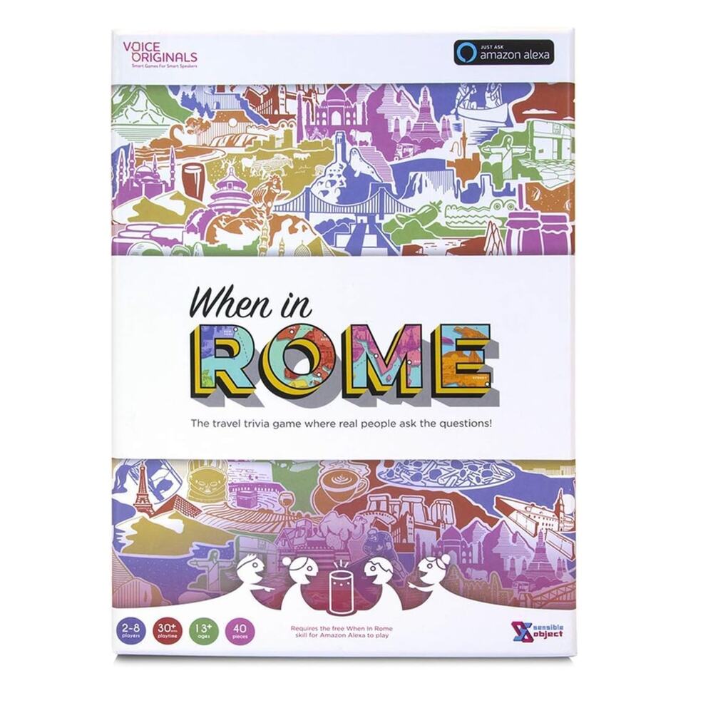 5 for $25| When in Rome Travel‎ Trivia Game Amazon Alexa Family Board Games